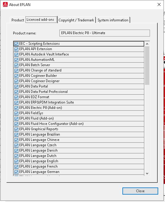 Bildschirmfoto EPLAN Electric2