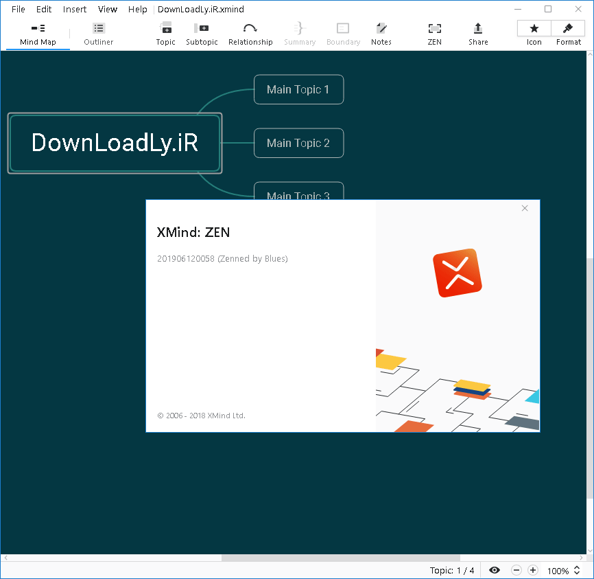 Screenshot von XMind ZEN
