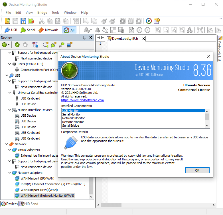 Screenshot von Device Monitoring Studio