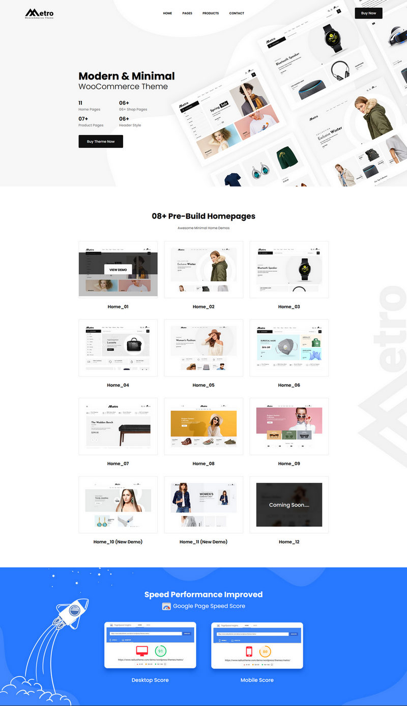 Metro – Minimales WooCommerce-WordPress-Theme